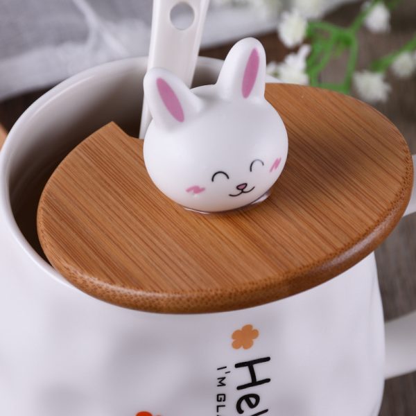 Cute cartoon rabbit coffee mug