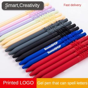 Neutral Pen Stationery ins Colorful Press DIY Letter Signature Pen Creative Gift Advertising Student Wholesale Supplies