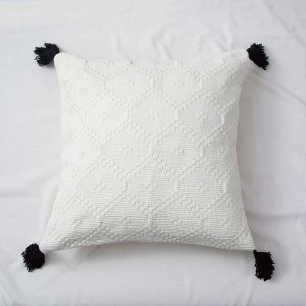 Pure cotton woven Bohemian national wind pillow simple office waist pillow bedside cushion sofa pillow cover customization
