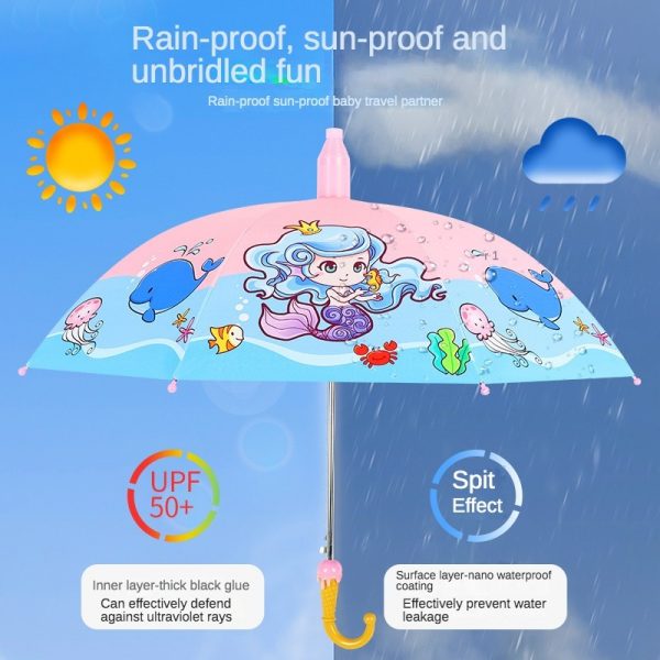Waterproof cover safety kids umbrella logo custom