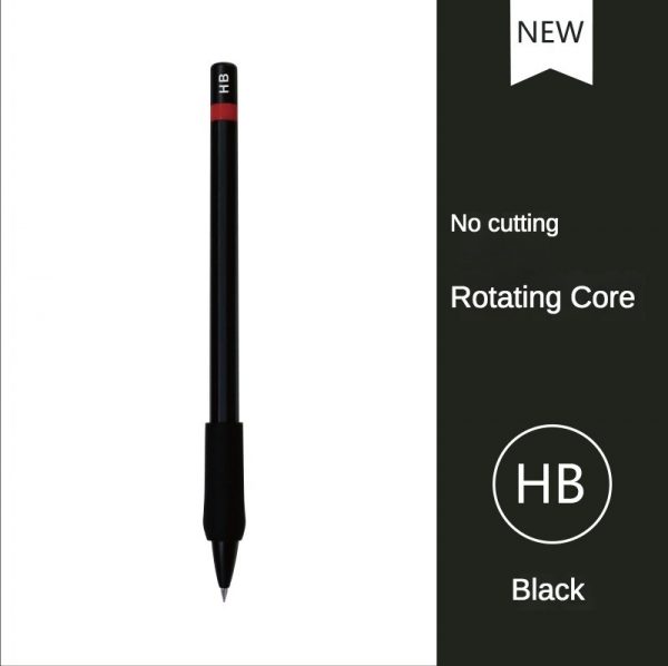 Automatic Pencil for Primary School Students Soft Lying Rotating Pencil Correction Grip Pose 2.0 Lead Core Black and White Simplified Pencil