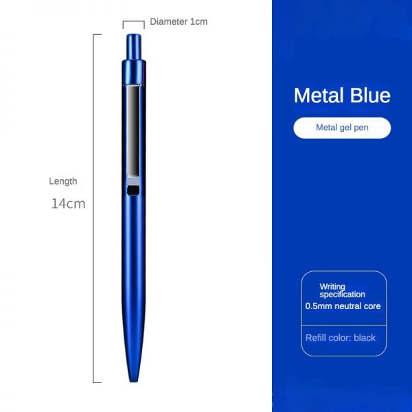 Wholesale high-value metallic black matte brush question office writing advertising laser gel pen