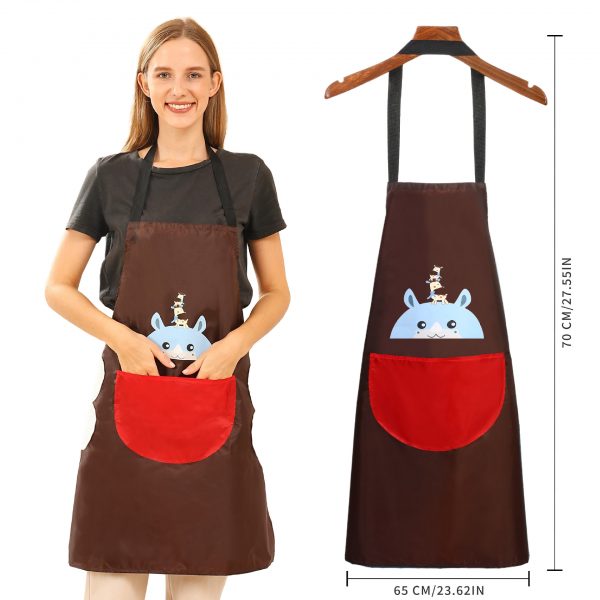 Waterproof erasable hand apron Waterproof and oil-proof girl milk tea shop kitchen bar home cooking apron custom wholesale