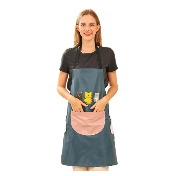Waterproof erasable hand apron Waterproof and oil-proof girl milk tea shop kitchen bar home cooking apron custom wholesale