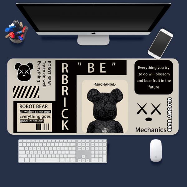 Bearbrick Violent Bear Peripheral Mouse Pad Oversized Custom Gaming Rubber Mouse Pad Large Computer Keyboard Pad Waterproof Wholesale Table Mat